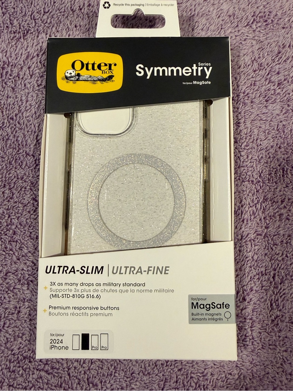OtterBox Symmetry Series Clear Stardust iPhone 16 Plus Case with MagSafe
